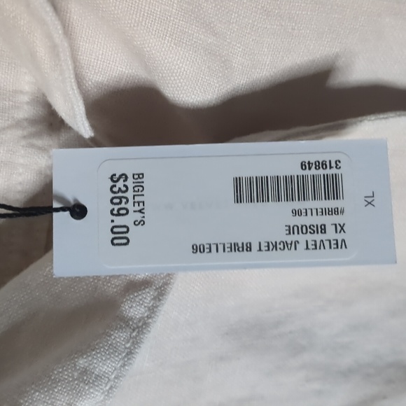 VELVET* By Graham & Spencer, Brielle linen button front long sleeve jacket XL - Picture 11 of 16